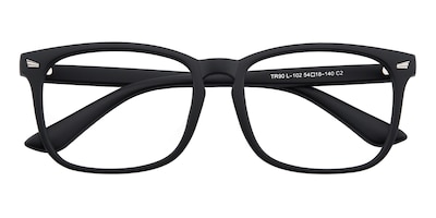Indianapolis Black Rectangle TR90 Plastic Eyeglasses